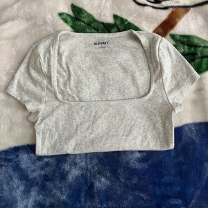 Old Navy Women's Light Gray Crop Top